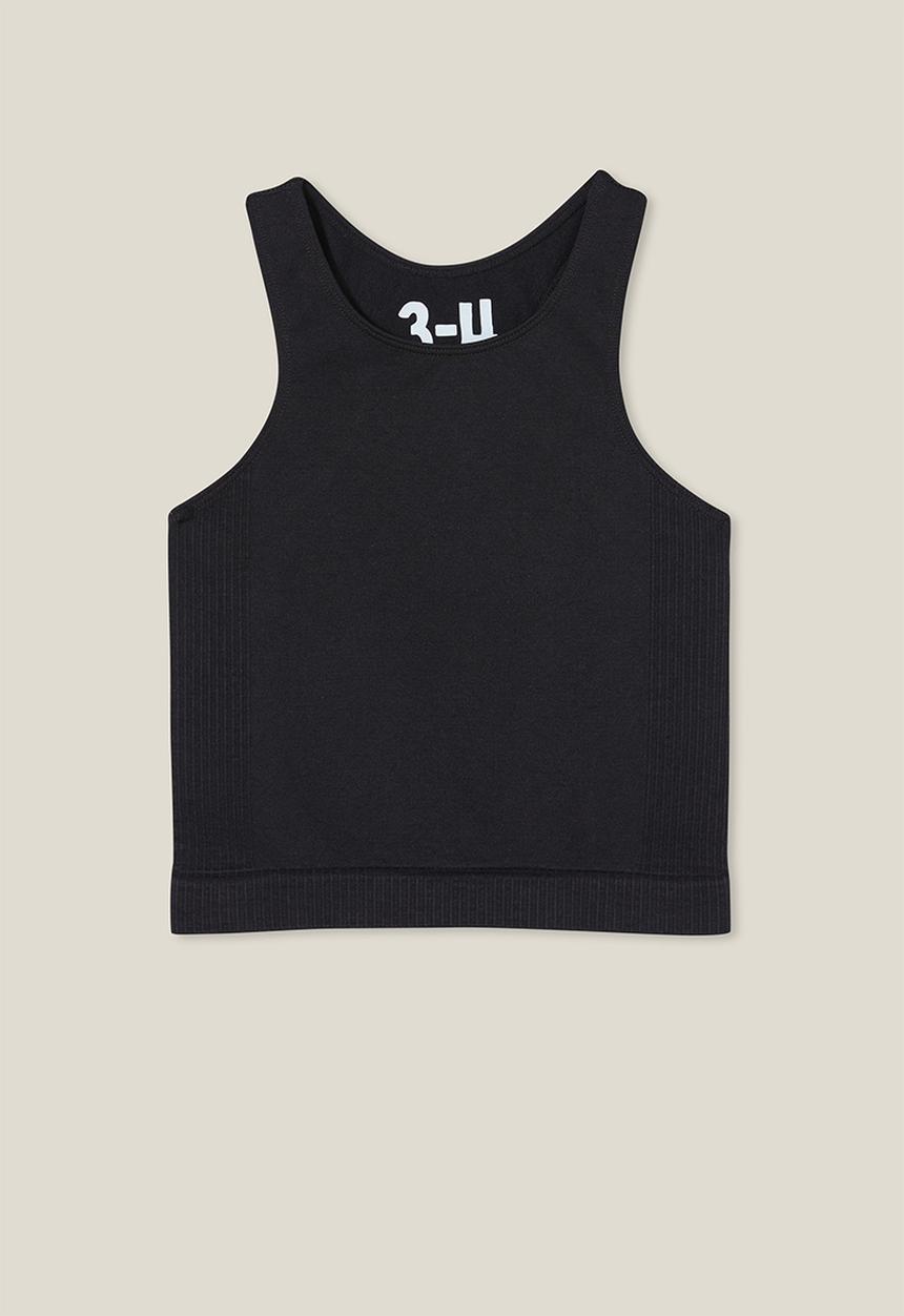 Cotton On - Kali seamless tank - black
