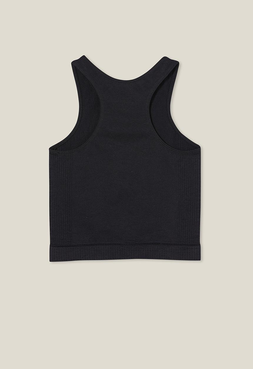 Cotton On - Kali seamless tank - black