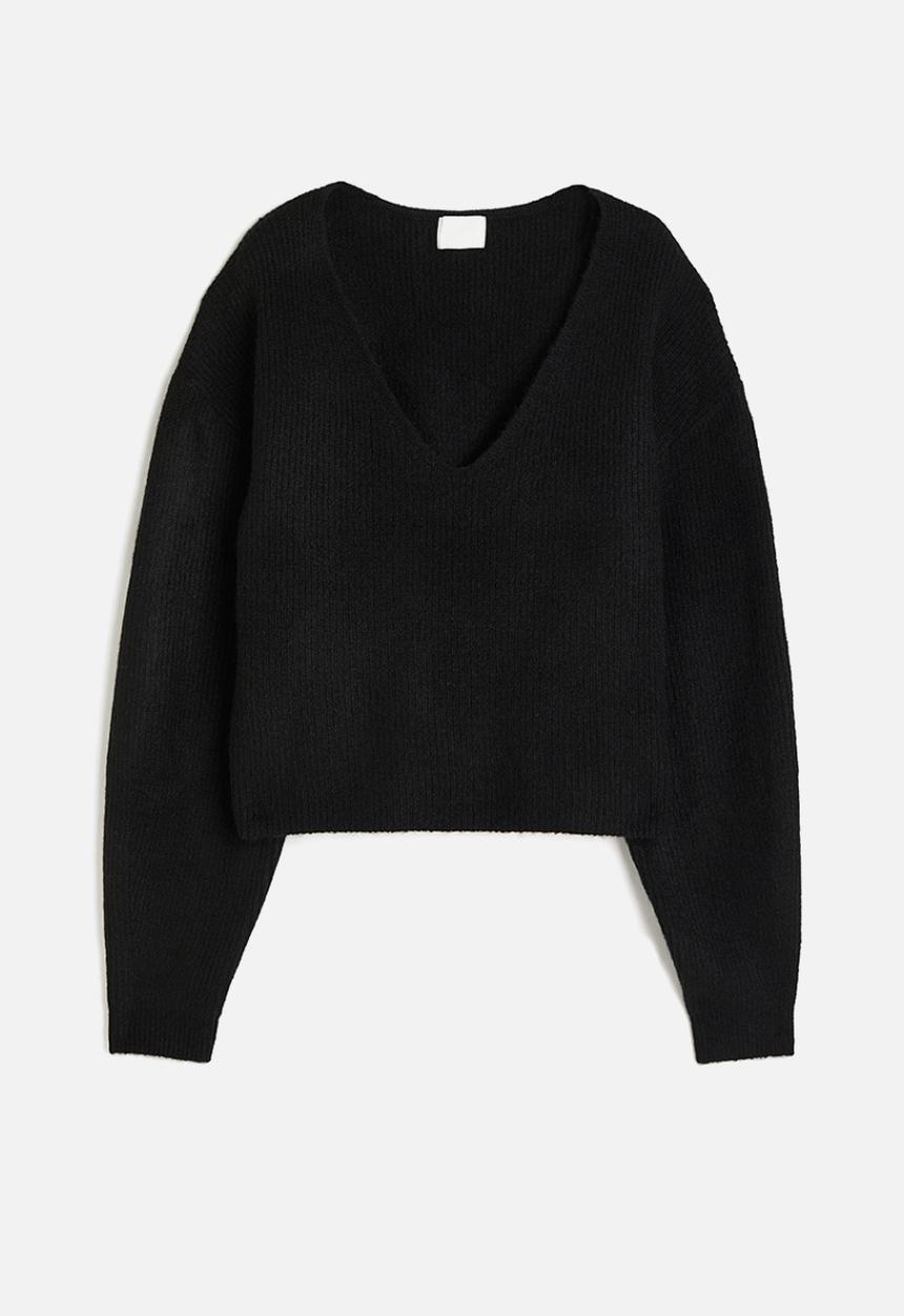 H&M - V-neck jumper - black