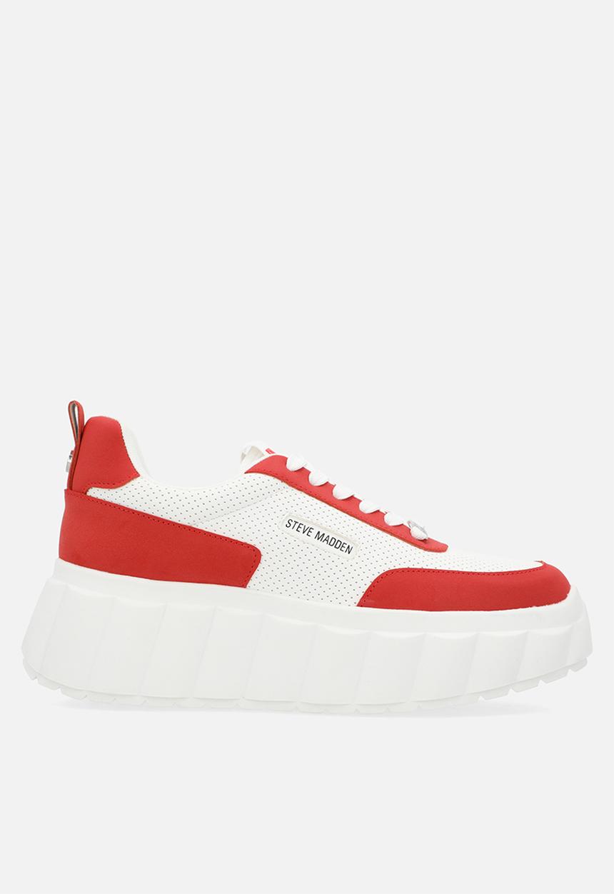 Steve Madden - Cap out sneaker - white & red