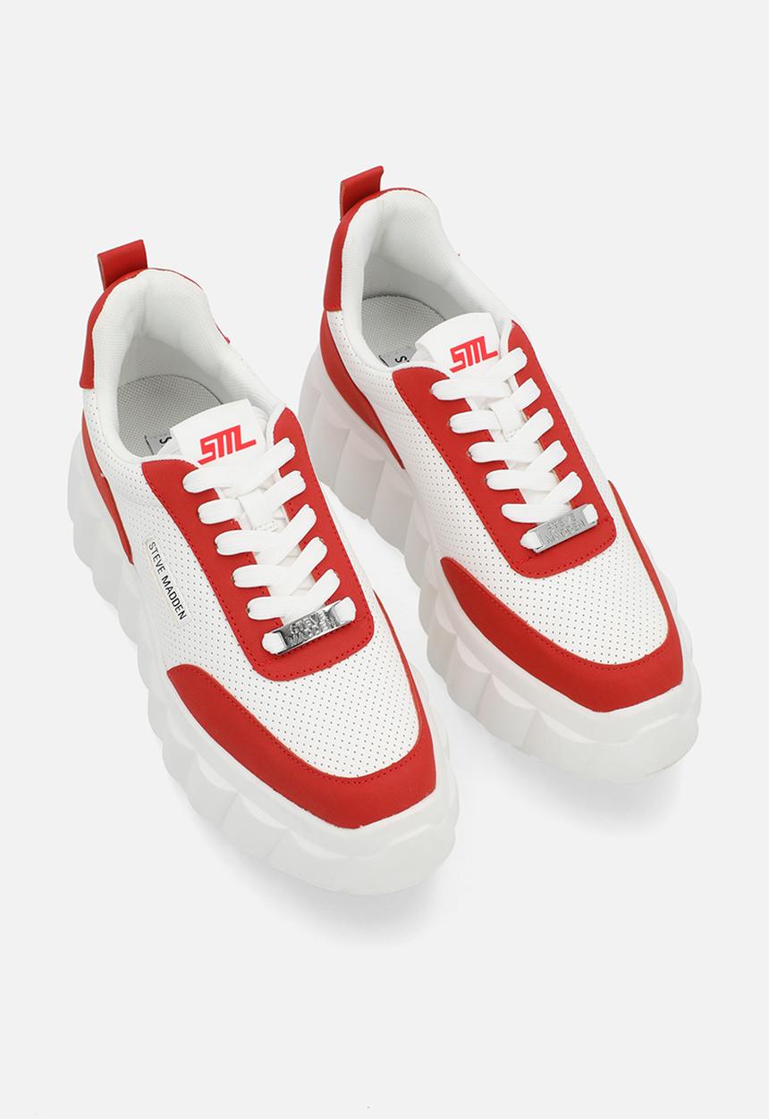 Steve Madden - Cap out sneaker - white & red