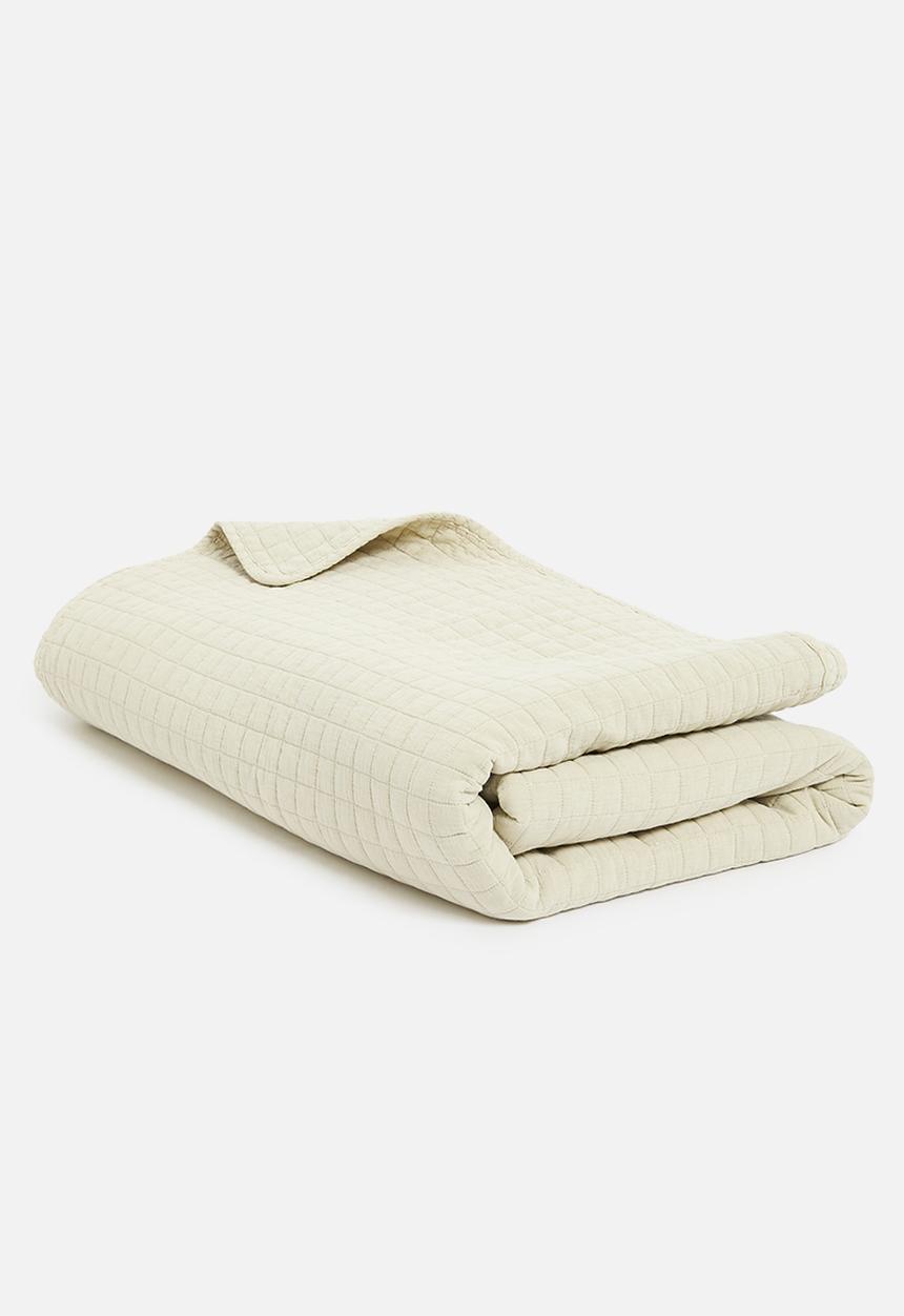 Sixth Floor - Cotton Stone Wash Bed Quilt  - Stone