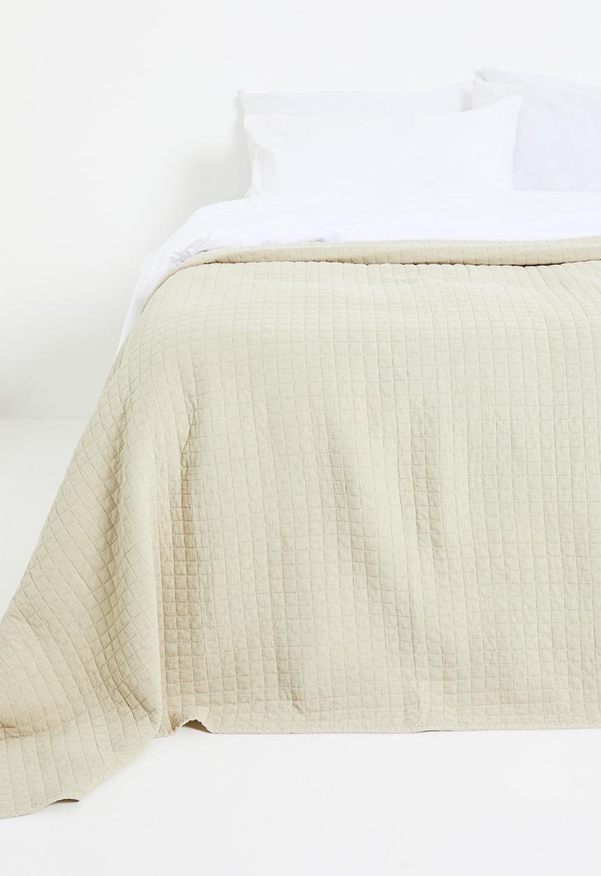 Sixth Floor - Cotton Stone Wash Bed Quilt  - Stone