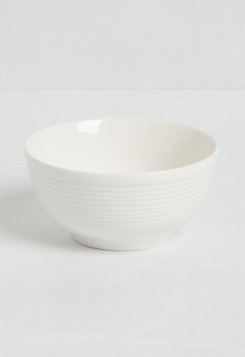 Sixth Floor - Lines cereal bowl set of 4 - White