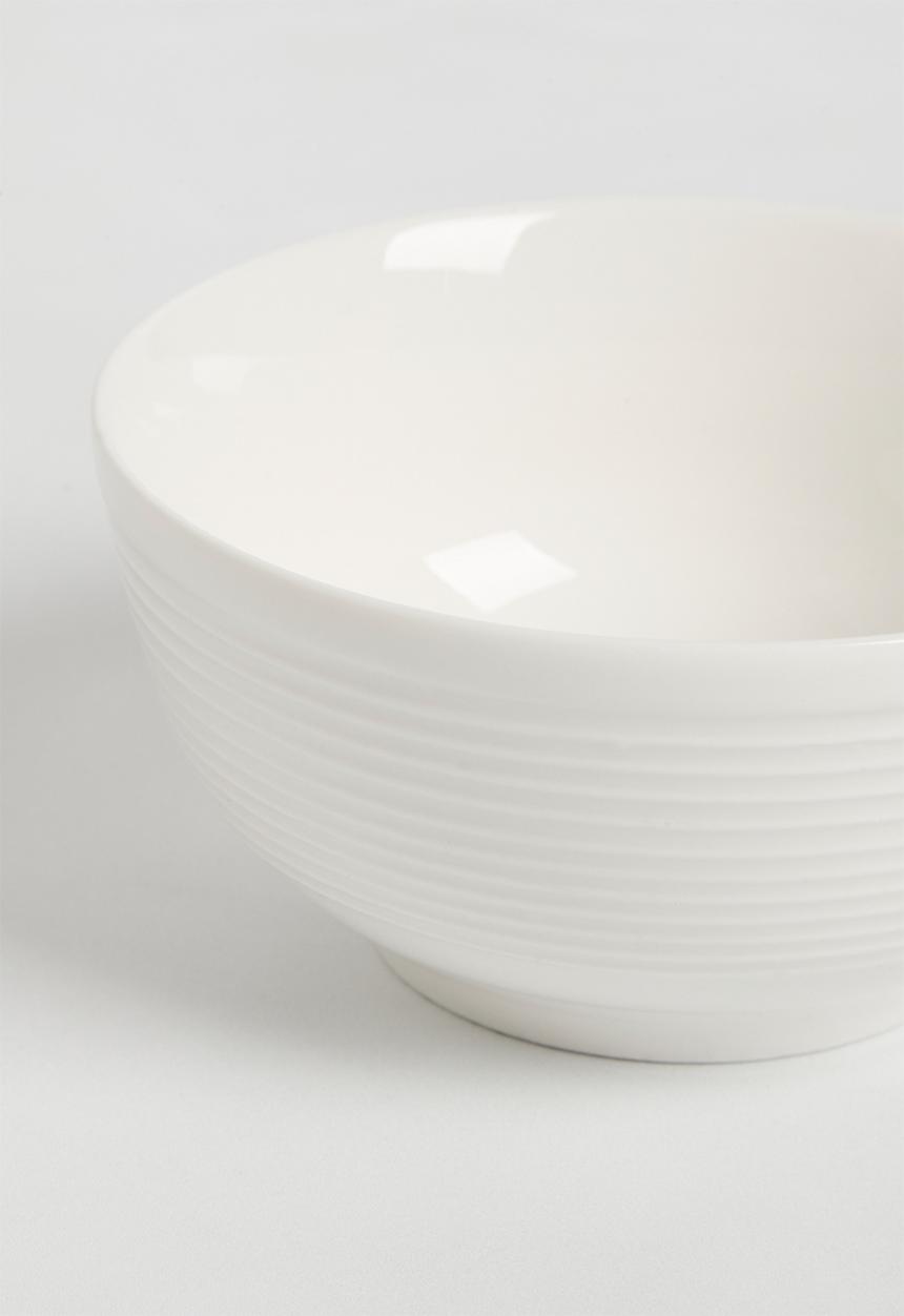 Sixth Floor - Lines cereal bowl set of 4 - White