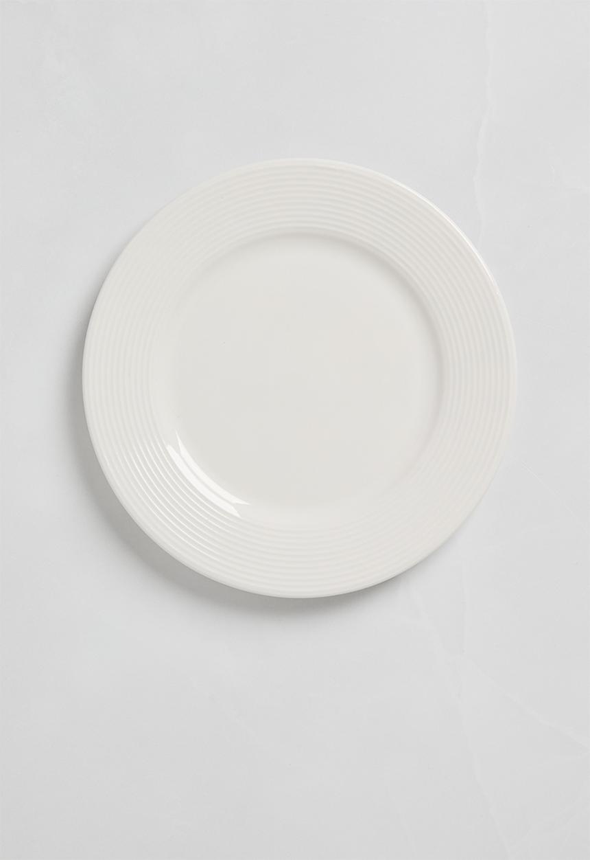 Sixth Floor - Lines side plate set of 4 - White