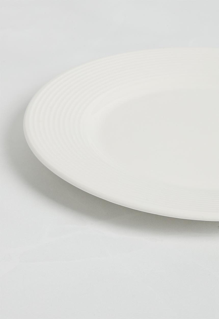 Sixth Floor - Lines side plate set of 4 - White
