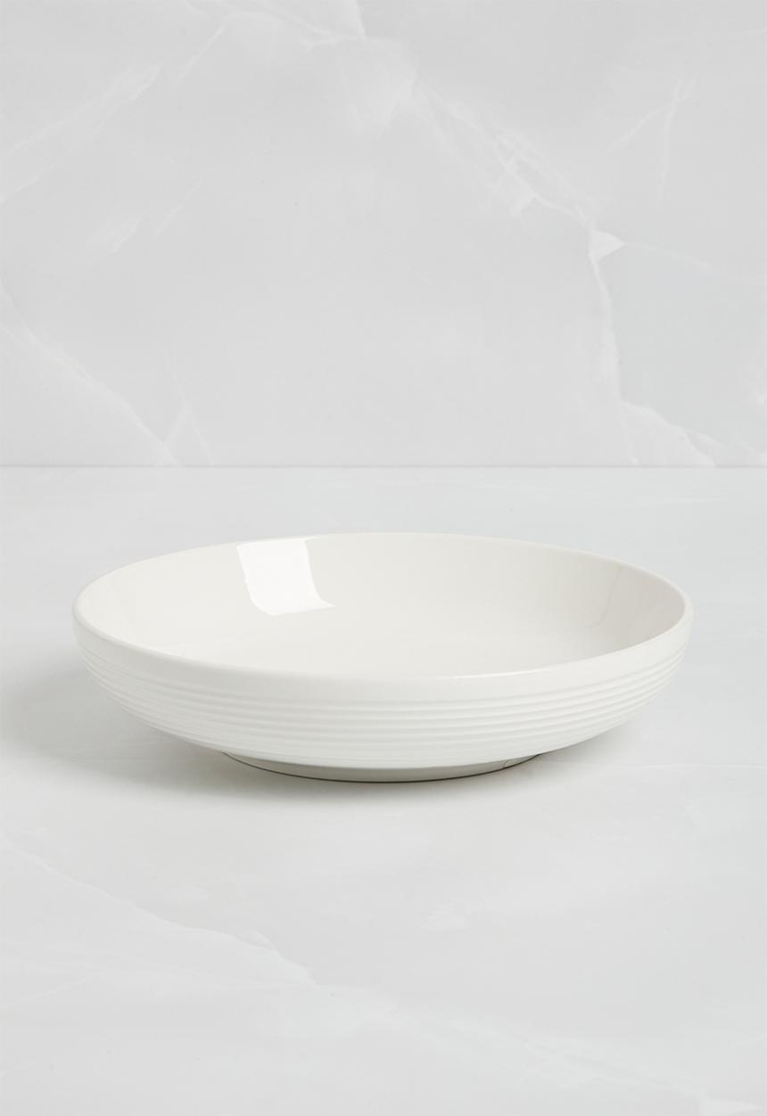 Sixth Floor - Lines pasta bowl set of 4 - White