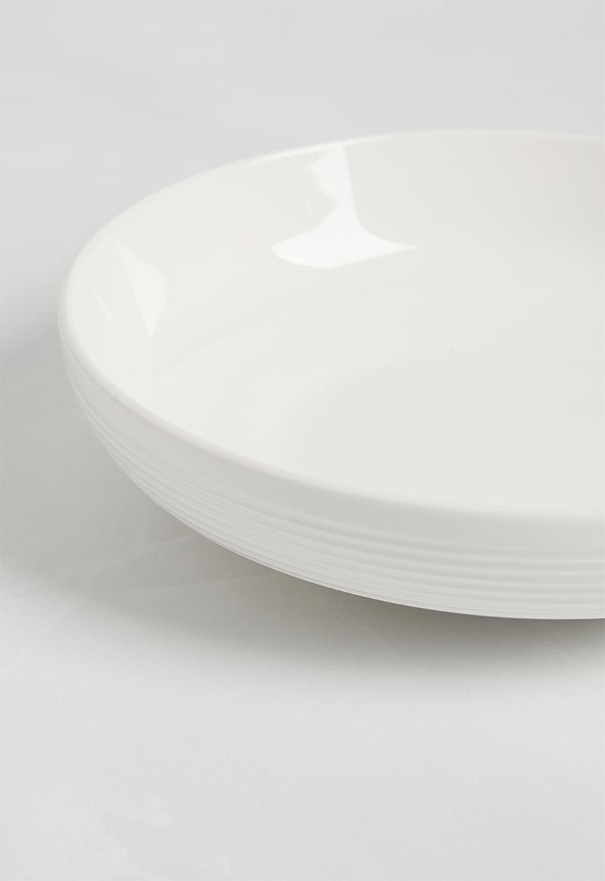 Sixth Floor - Lines pasta bowl set of 4 - White