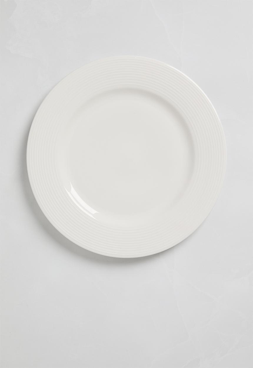 Sixth Floor - Lines dinner plate set of 4 - White