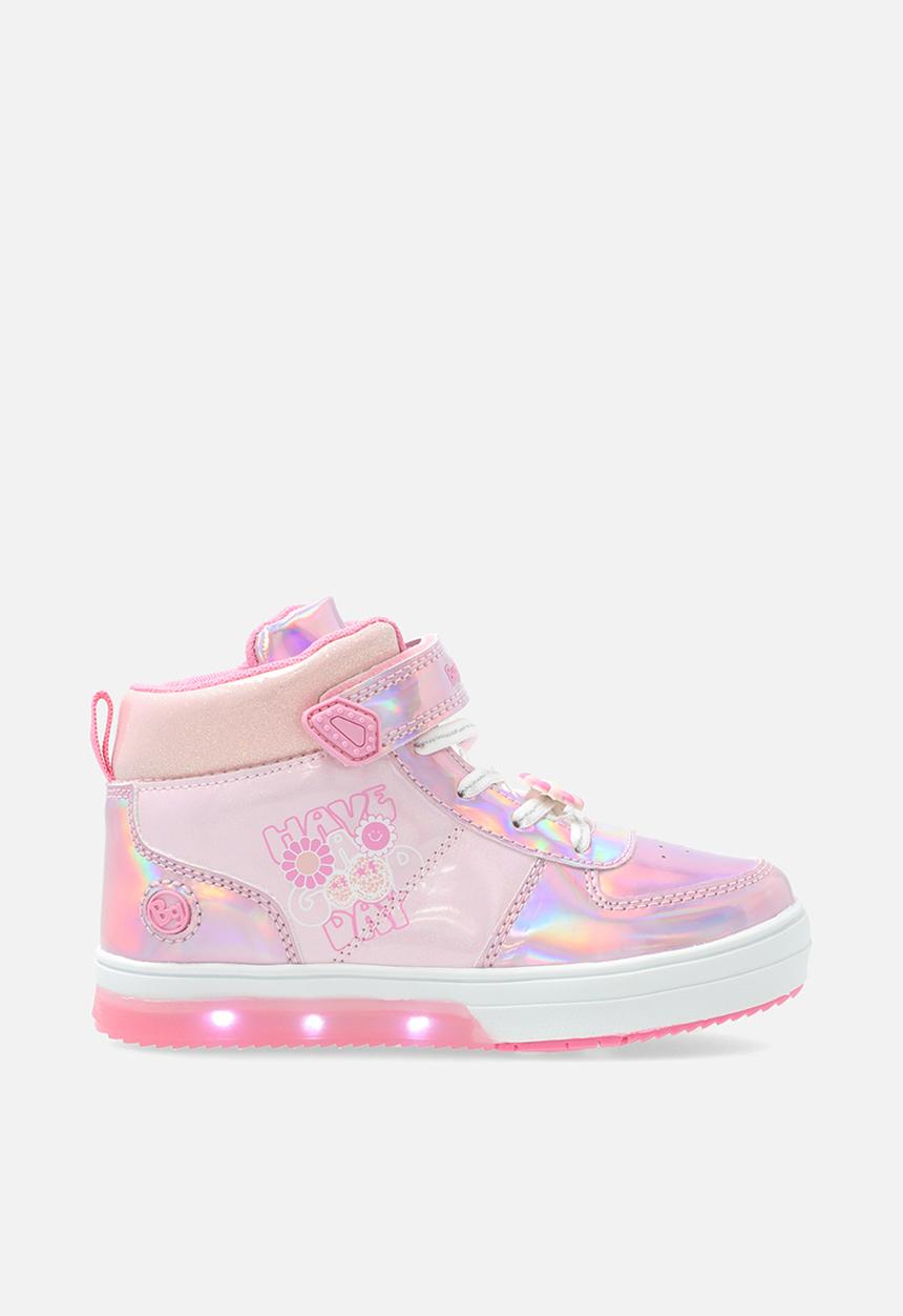 Bubblegummers - Neon hi-top light up sneakers - light pink