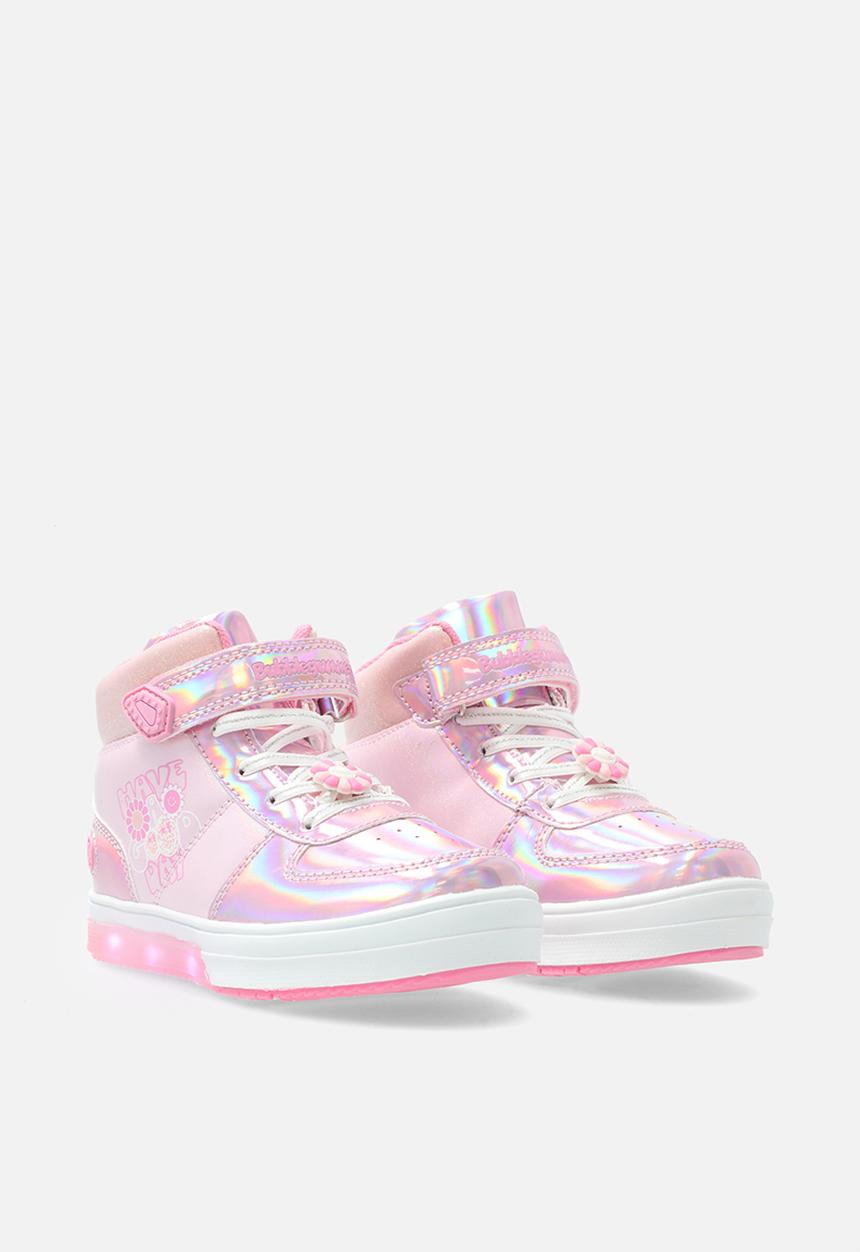 Bubblegummers - Neon hi-top light up sneakers - light pink