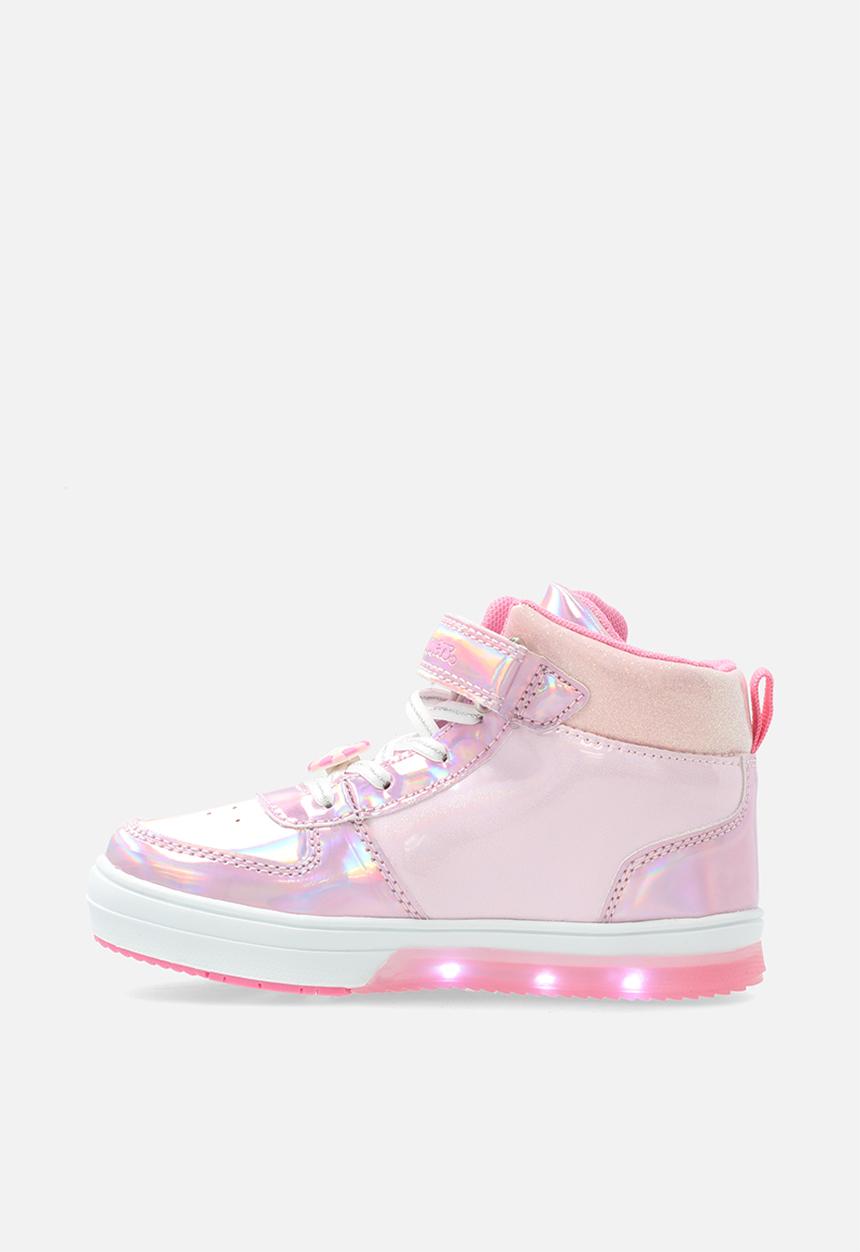 Bubblegummers - Neon hi-top light up sneakers - light pink
