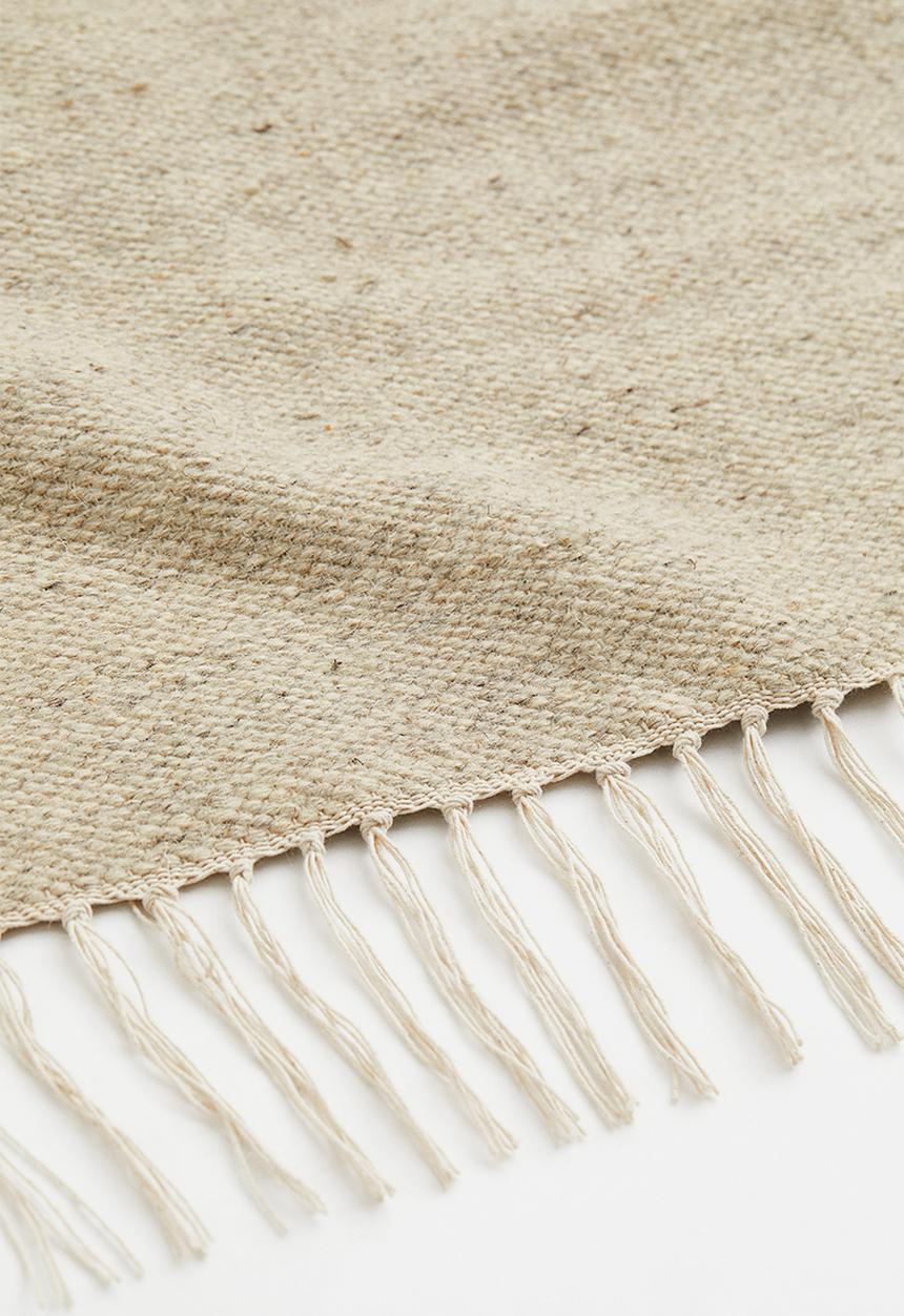 H&M - Flat weave wool rug - beige