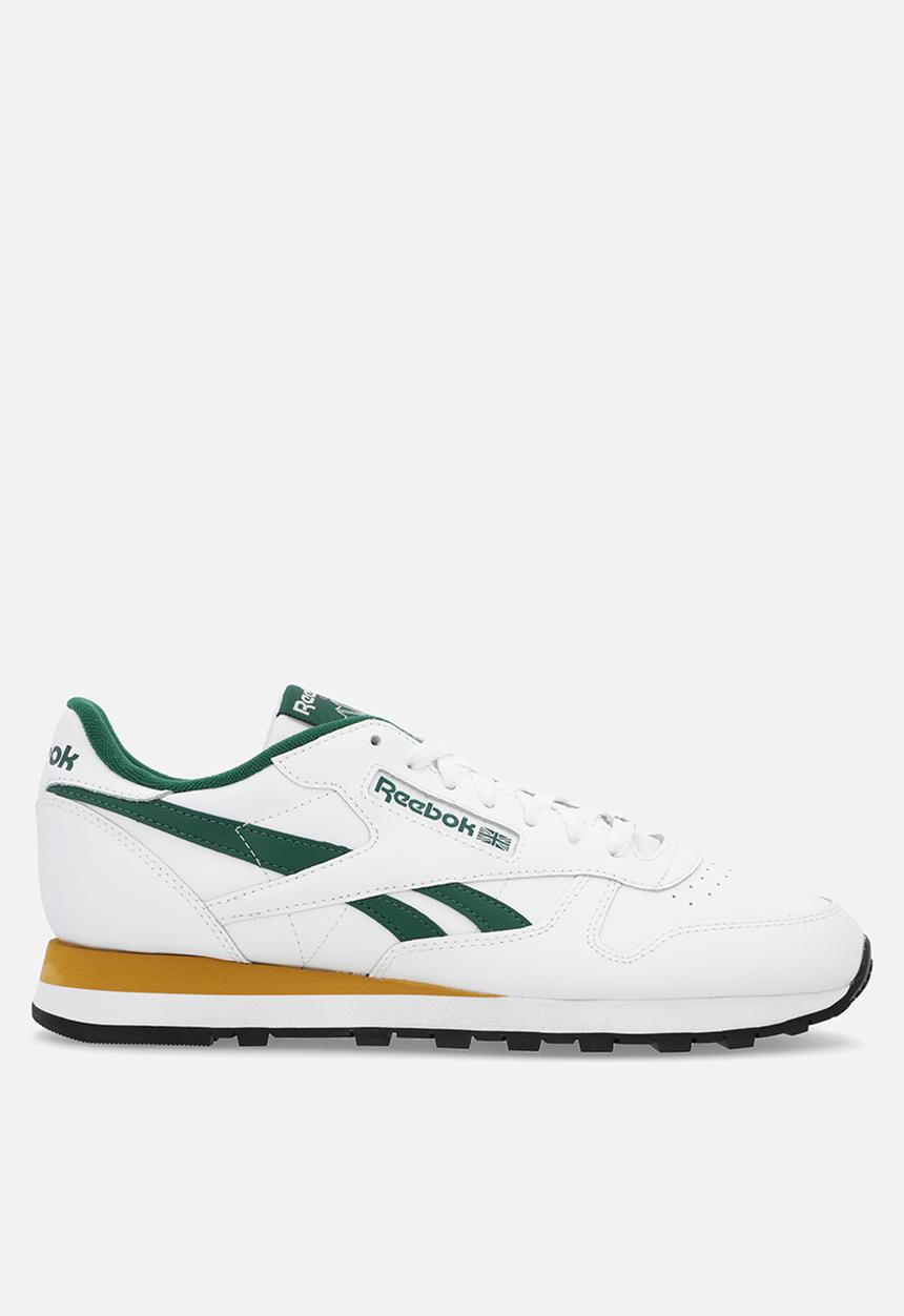 Reebok - Cassic leather -  white/drkgrn/retgol