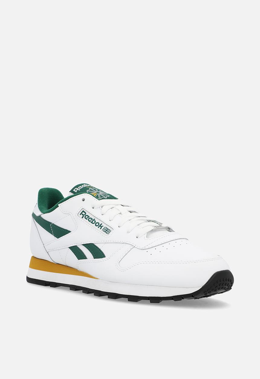 Reebok - Cassic leather -  white/drkgrn/retgol