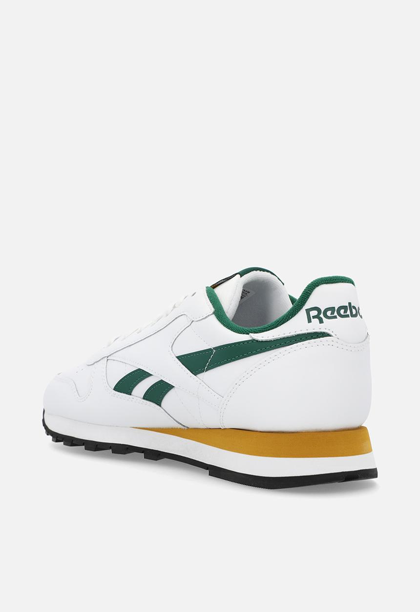 Reebok - Cassic leather -  white/drkgrn/retgol