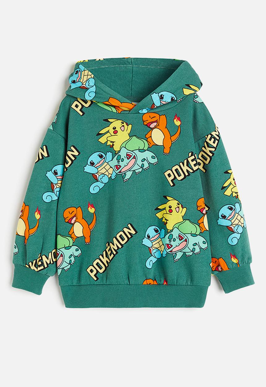 H&M - Printed hoodie - green pokémon
