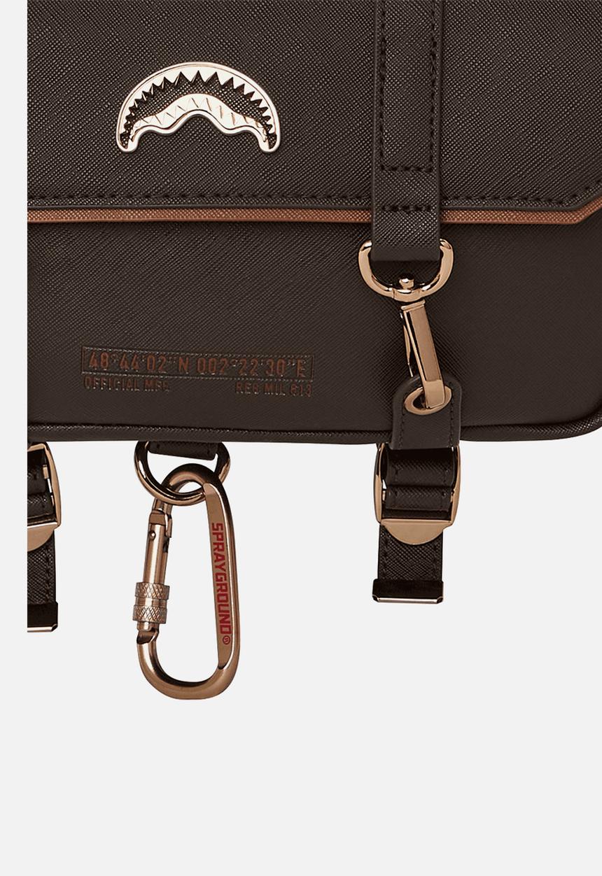 Sprayground - Brown checkered so teddy crossbody - brown