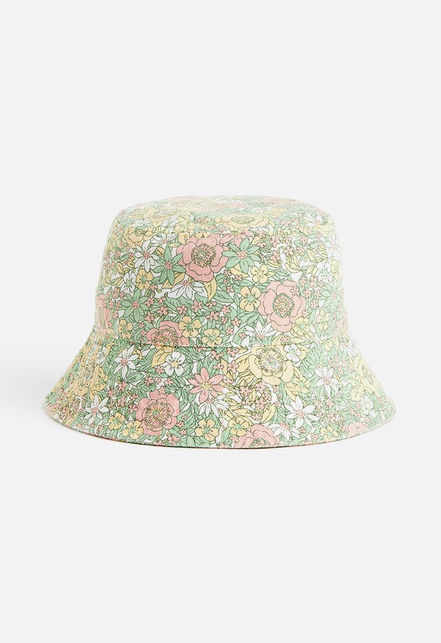 H&M - Cotton bucket hat - light green/floral