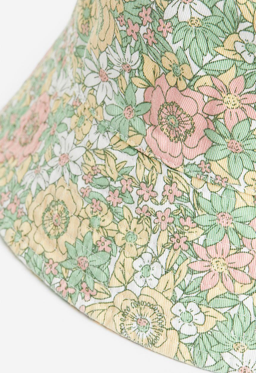 H&M - Cotton bucket hat - light green/floral