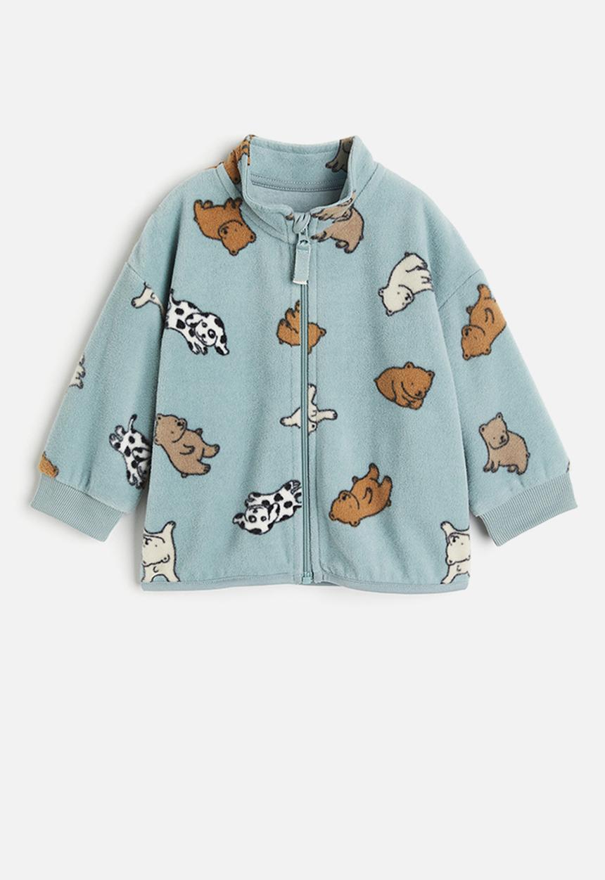 H&M - Fleece jacket - turquoise animals