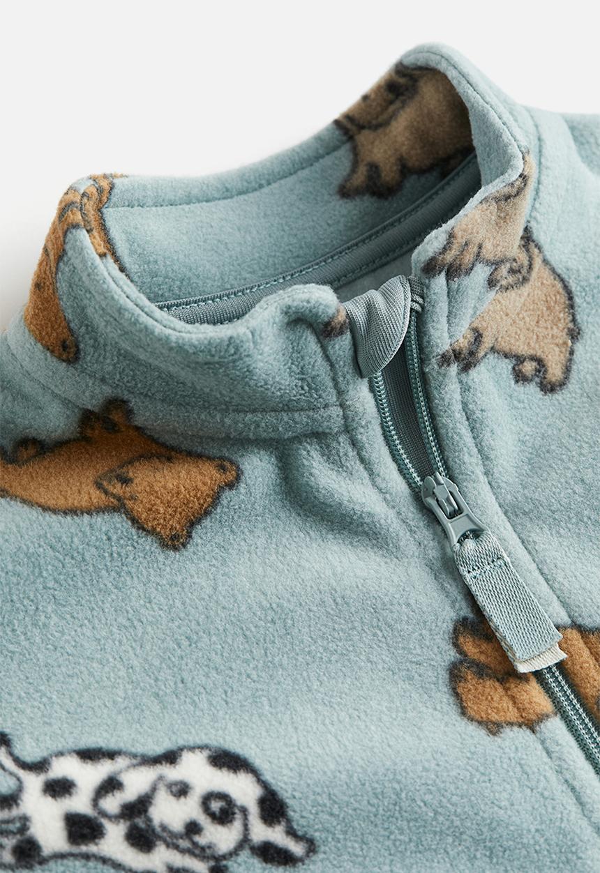 H&M - Fleece jacket - turquoise animals