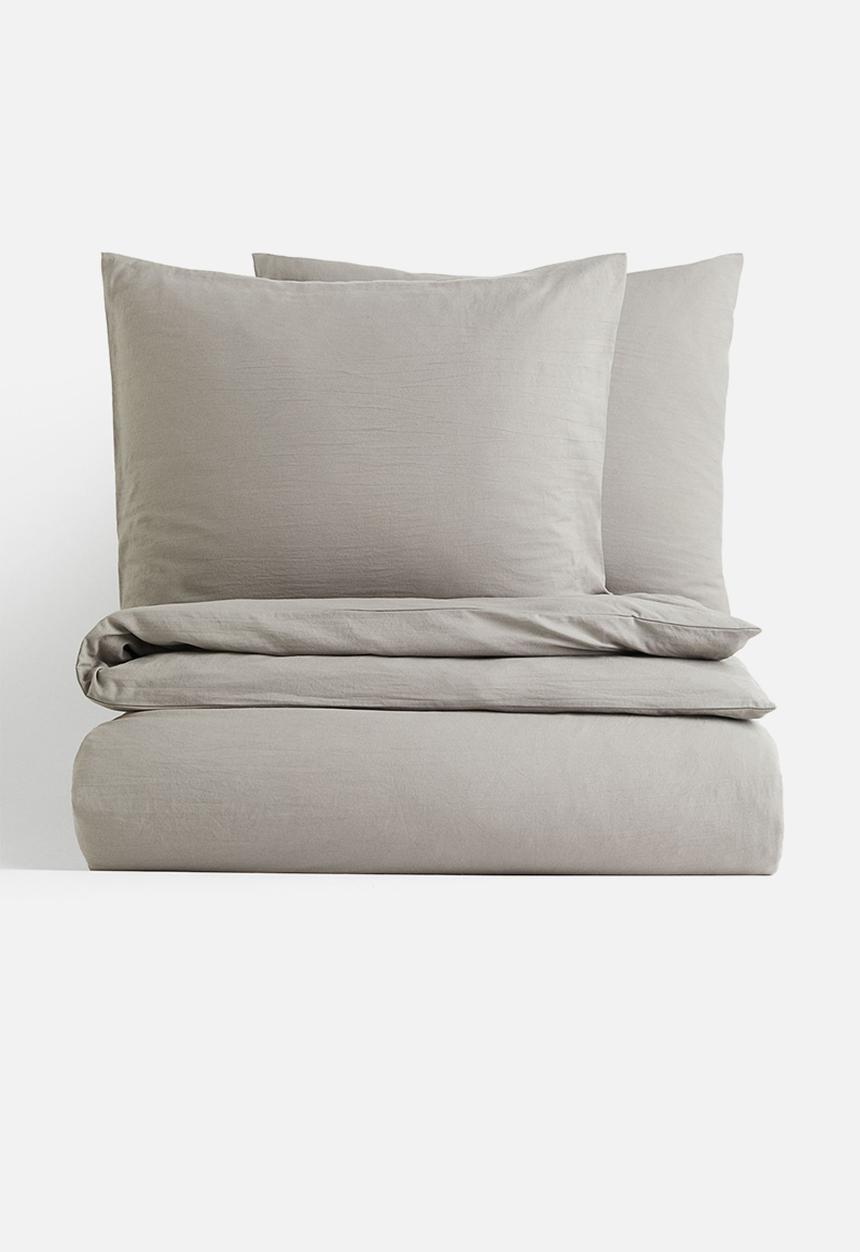 H&M - Double/king duvet cover set - greige