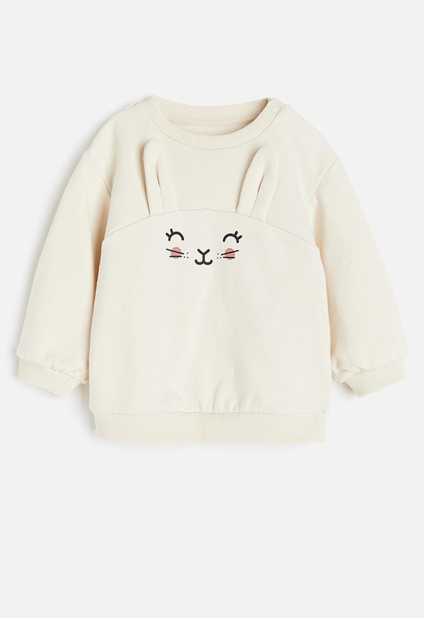 H&M - Cotton sweatshirt -  light beige bunny