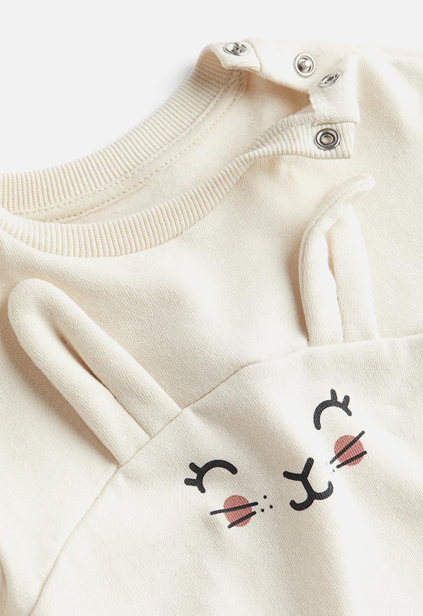 H&M - Cotton sweatshirt -  light beige bunny