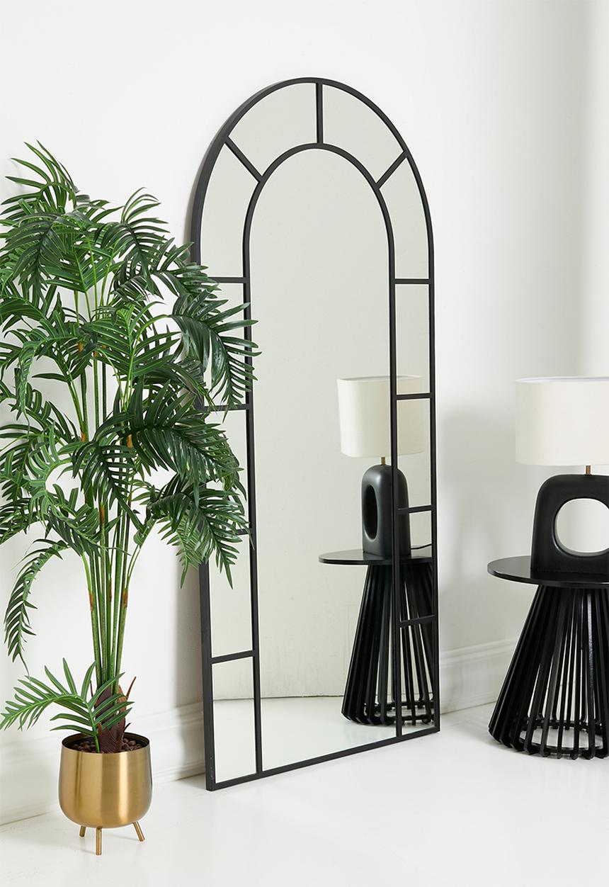 Native Decor - Soho arched floor mirror - black