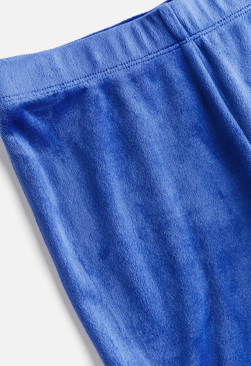 H&M - Flared velour leggings - bright blue