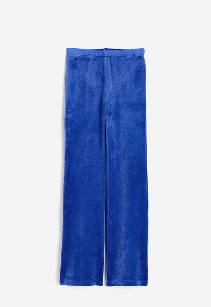 H&M - Flared velour leggings - bright blue