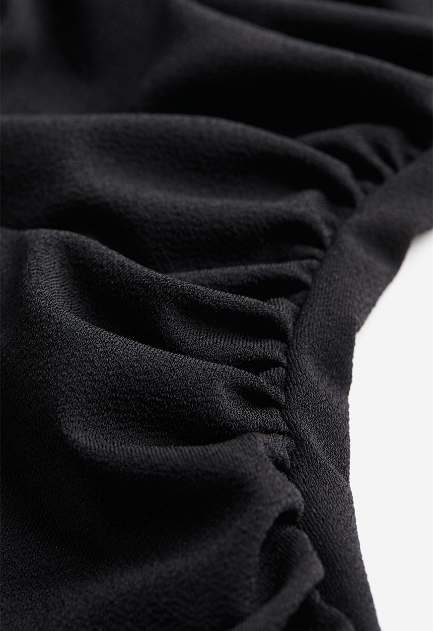 H&M - Draped jersey dress - black