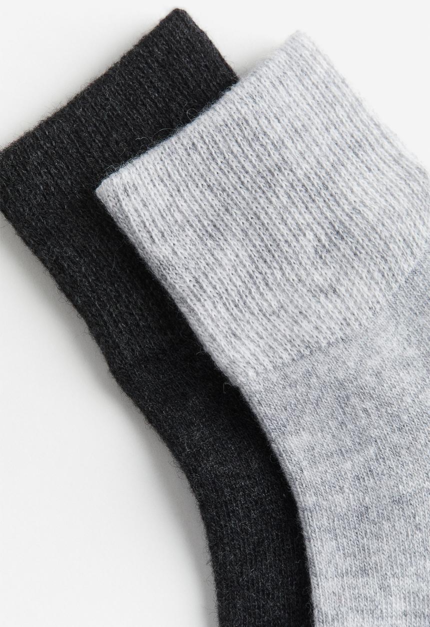 H&M - 2-pack socks - grey/black