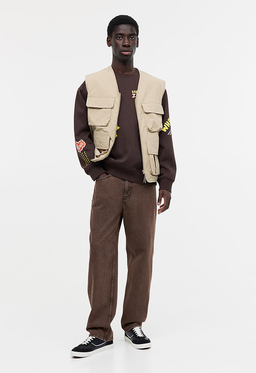 H&M - Loose fit sweatshirt - dark brown/the simpsons