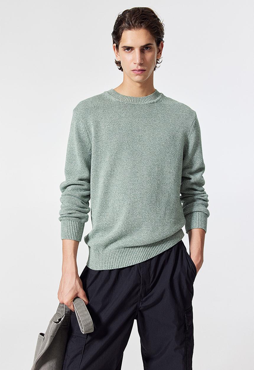 H&M - Regular fit cotton jumper - dusty green