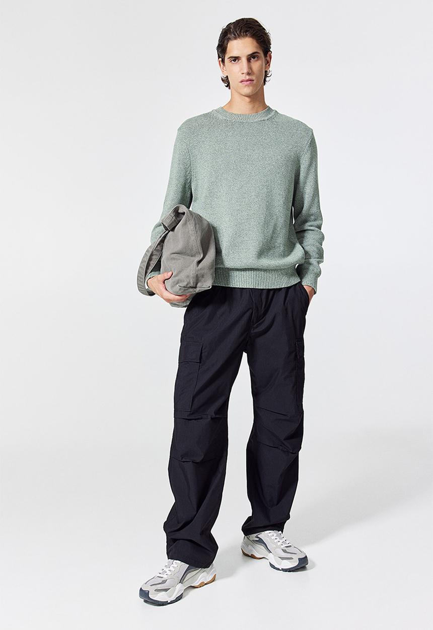 H&M - Regular fit cotton jumper - dusty green