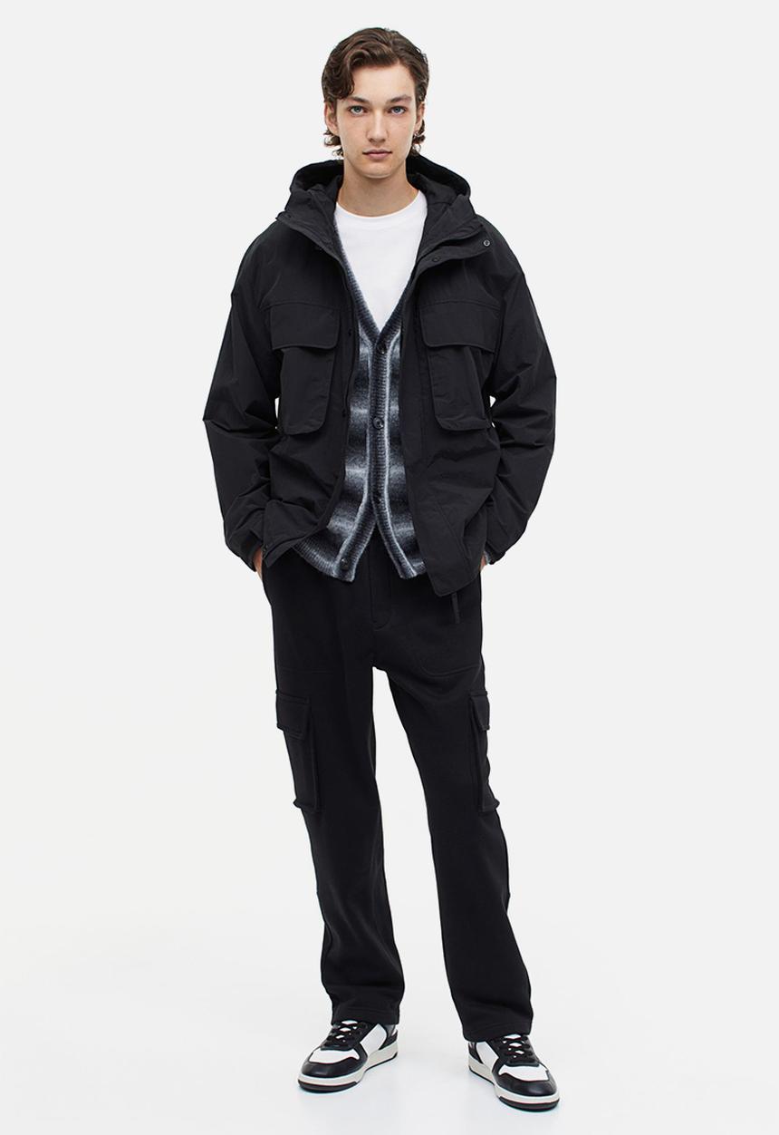 H&M - Relaxed fit cargo joggers - black
