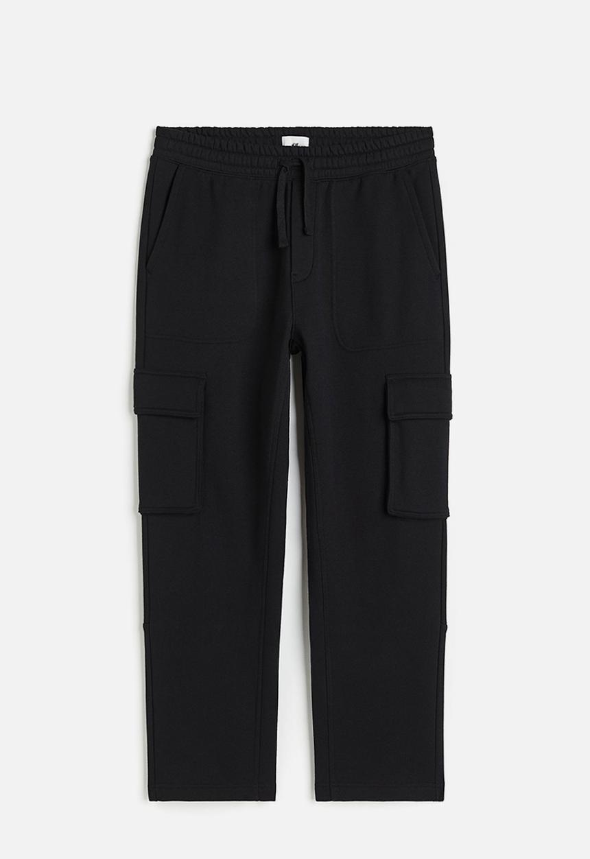 H&M - Relaxed fit cargo joggers - black