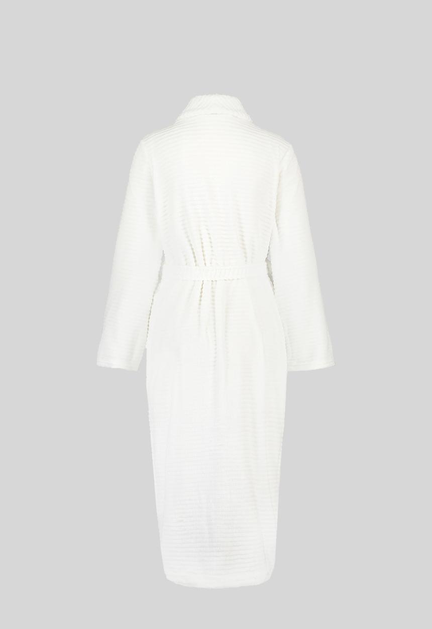 Hunkemoller - Robe Long Fleece Rib - off white