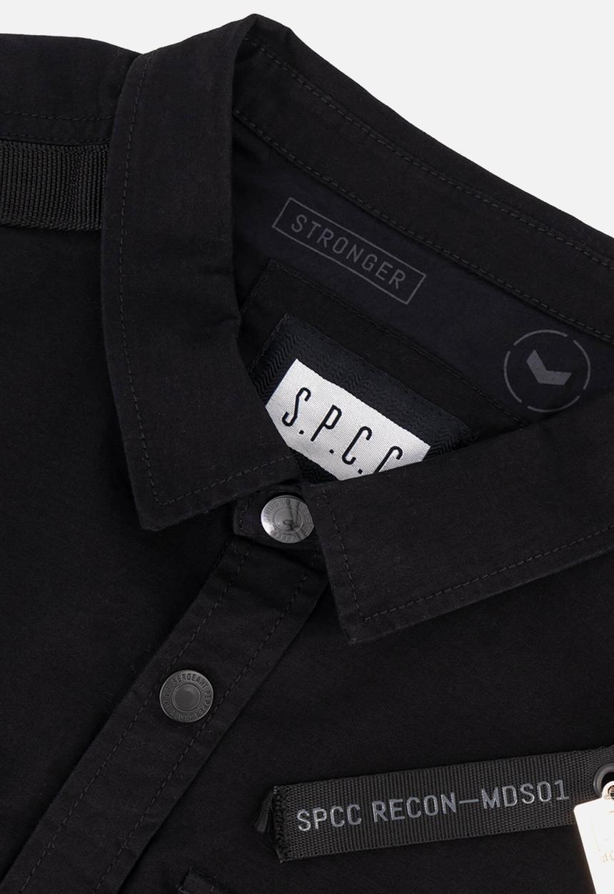 S.P.C.C - Recon nocturne fashion regular fit woven shirts - black