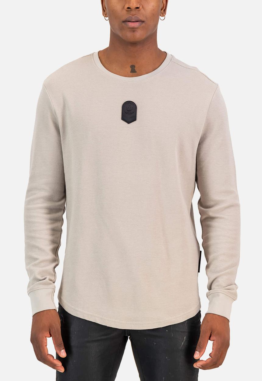 S.P.C.C - Valmont Fashion Regular Fit Long Sleeve Tees - Bone