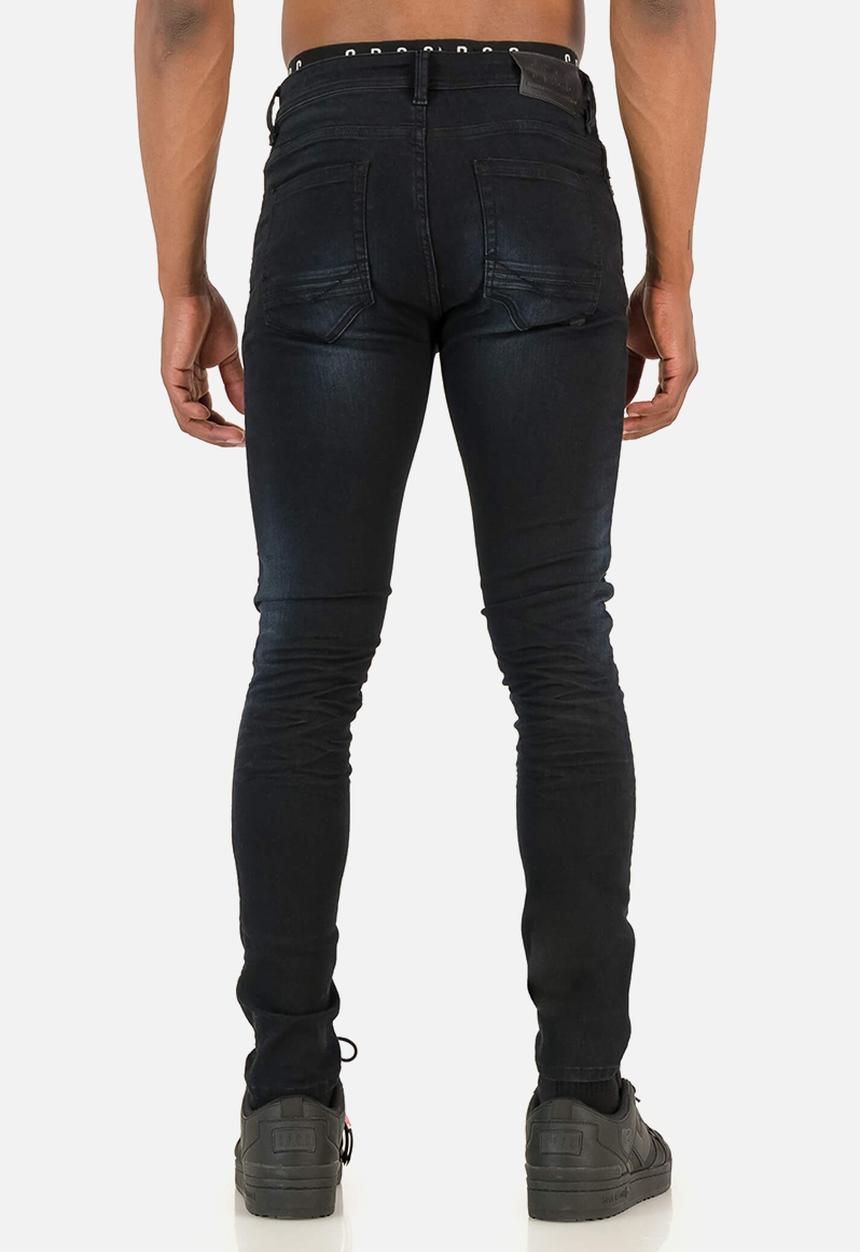 S.P.C.C - Demolition Fashion Trench Fit Jeans - Indigo