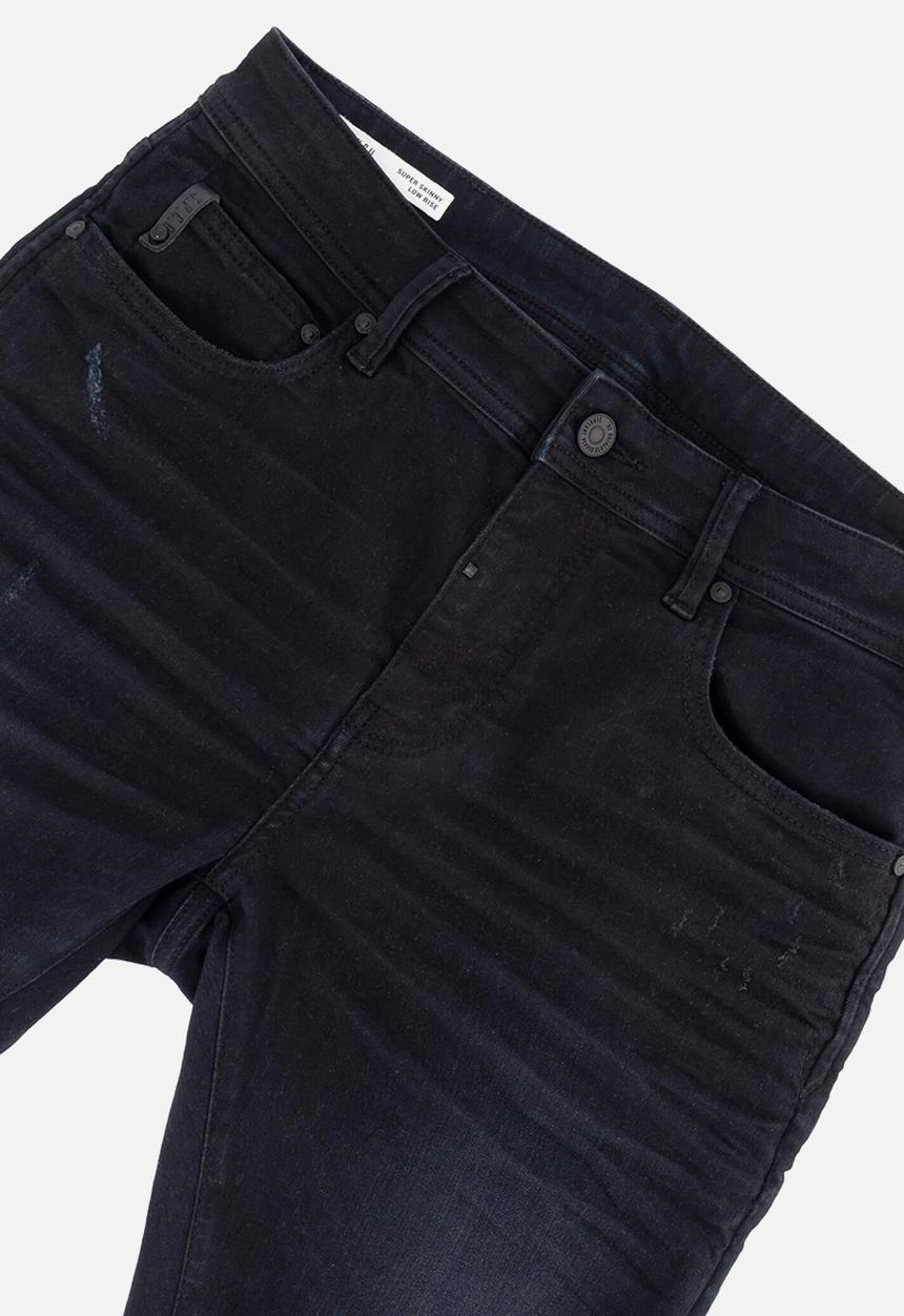 S.P.C.C - Demolition Fashion Trench Fit Jeans - Indigo