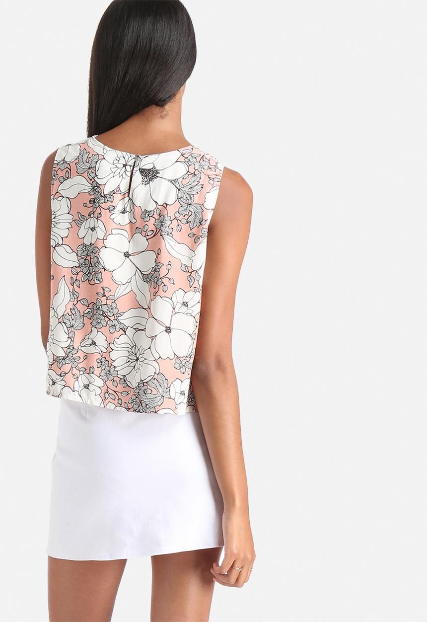 Influence. - Floral Split Side Top