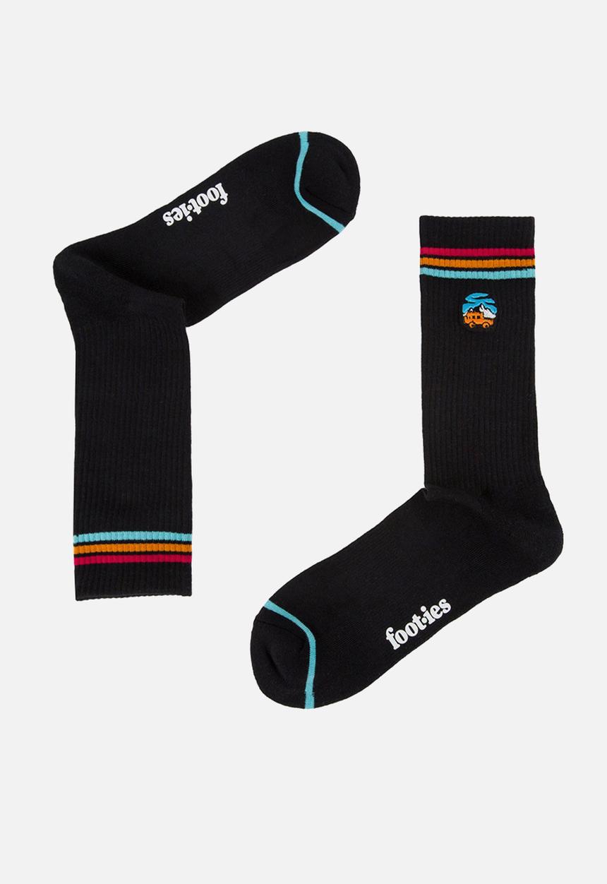 Foot-ies - Off Roading Sneaker Sock 2 Pack - White & Black