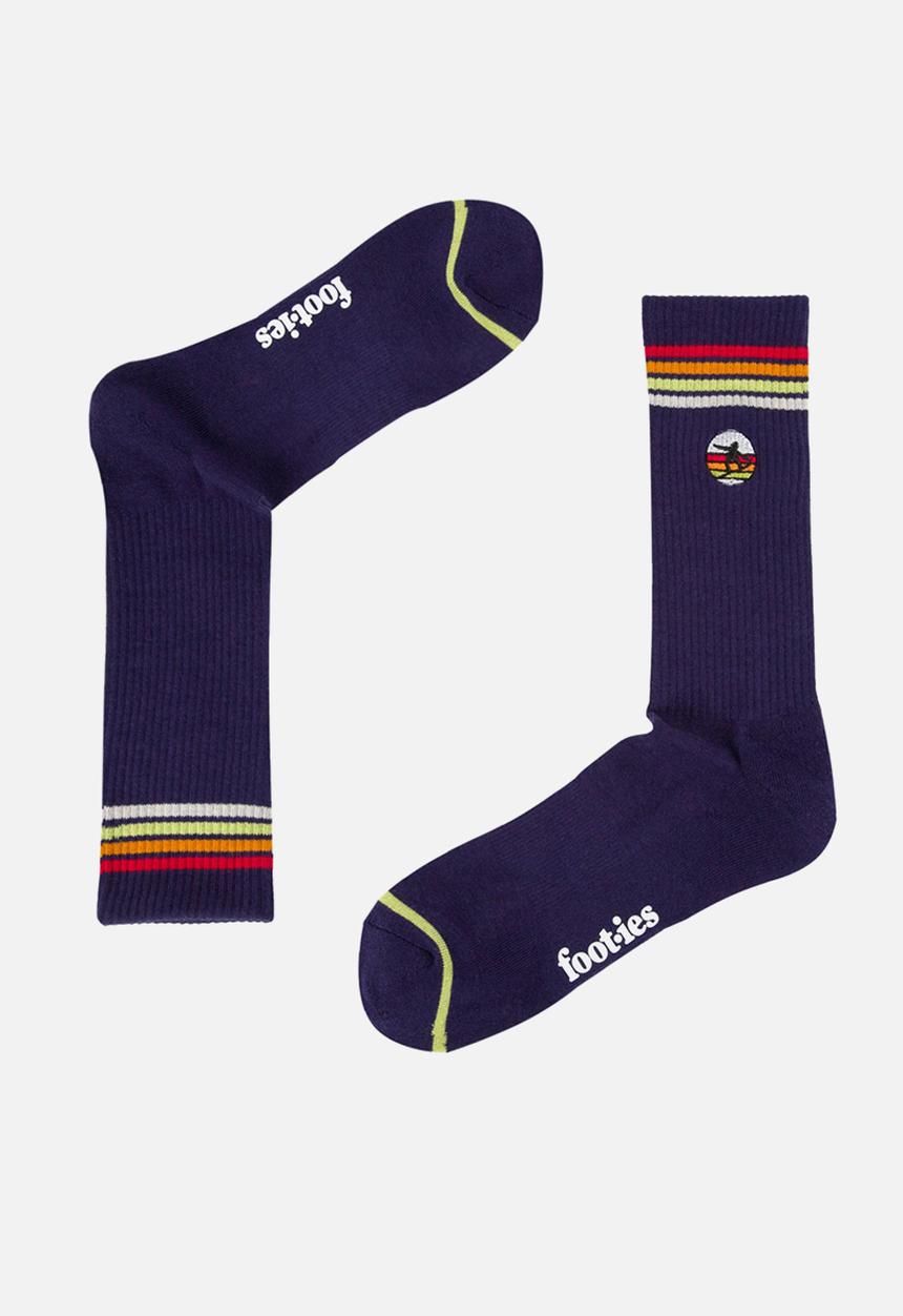 Foot-ies - Snowboard Sneaker Sock 2 Pack - Navy & Cream