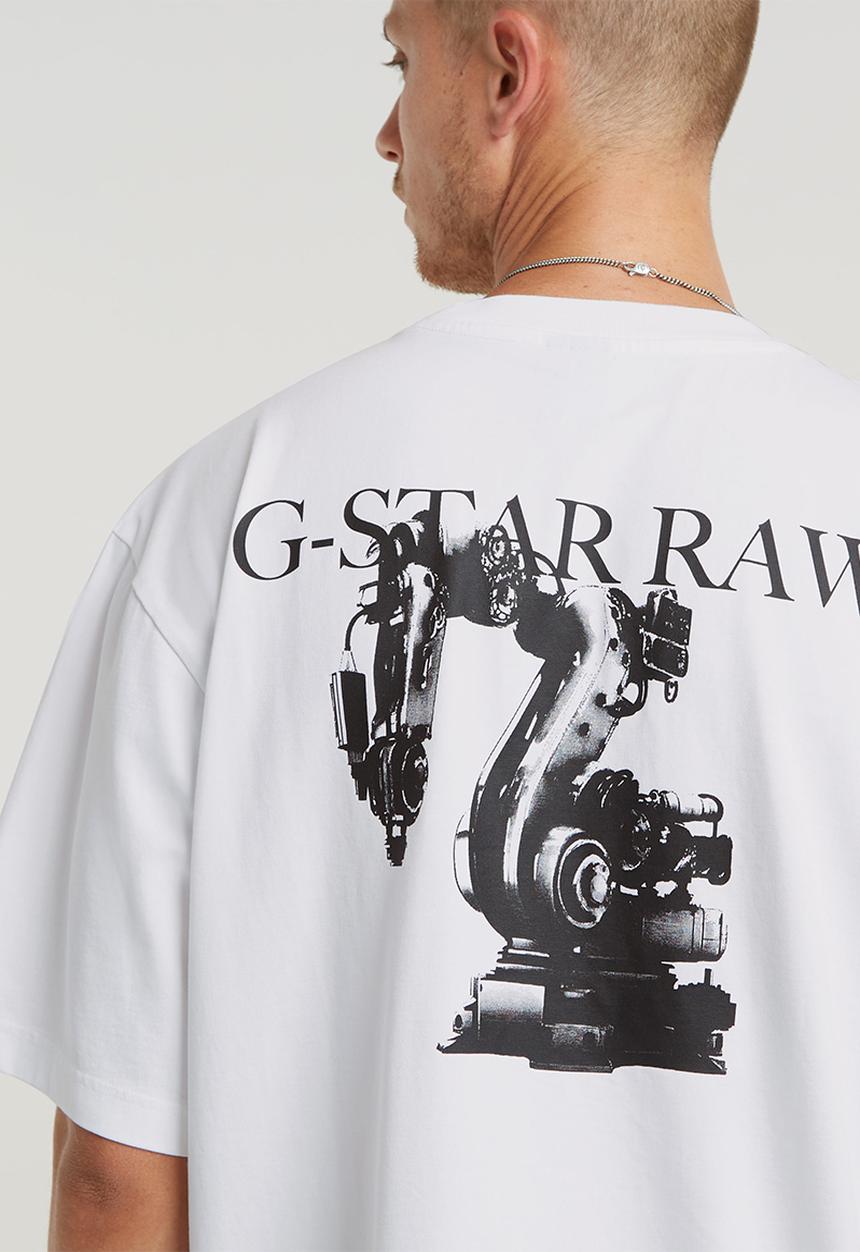 G-STAR - Industry back gr boxy r tSigne jersey o - white