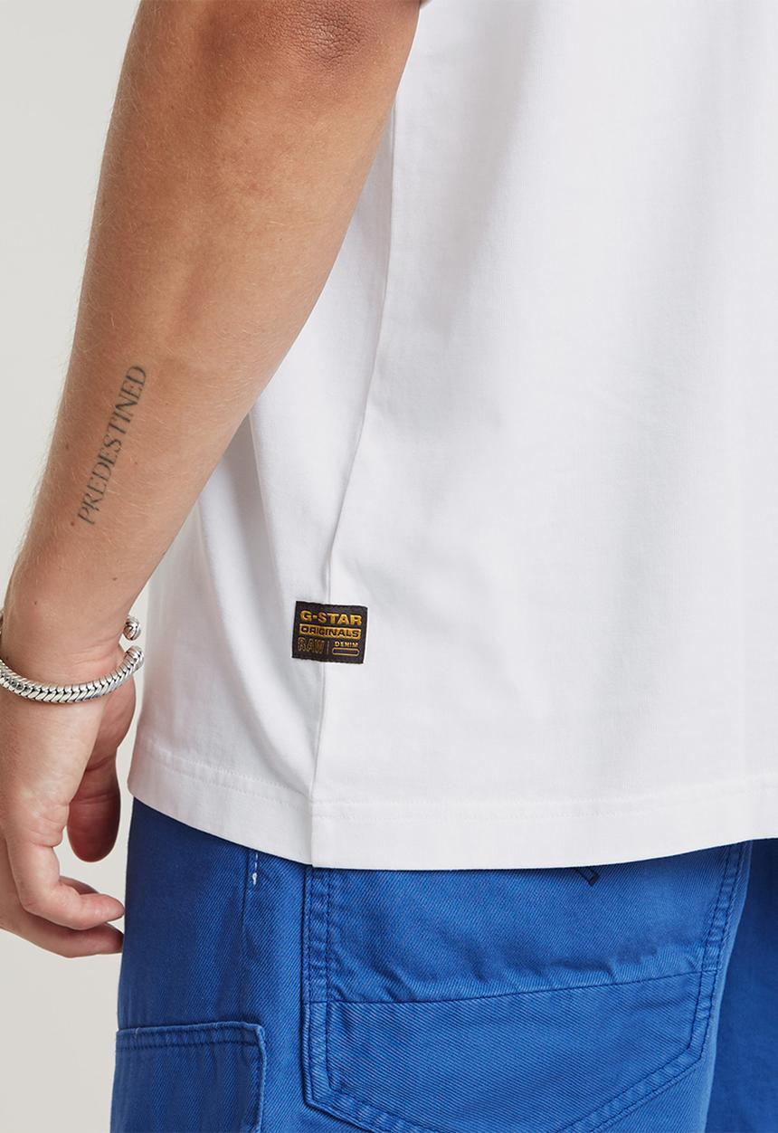 G-STAR - Industry back gr boxy r tSigne jersey o - white